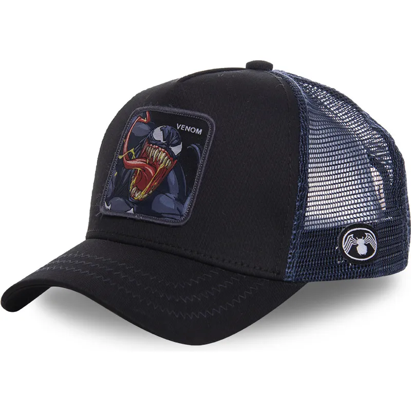 mutzen-gebogen-schwarz-snapback-venom-marvel-comics-von-capslab mutzen-gebogen-schwarz-snapback-venom-marvel-comics-von-capslab