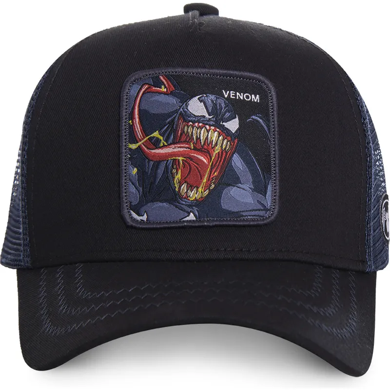 mutzen-gebogen-schwarz-snapback-venom-marvel-comics-von-capslab mutzen-gebogen-schwarz-snapback-venom-marvel-comics-von-capslab