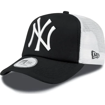 new-era-mlb-new-york-yankees-clean-a-frame-schwarze-trucker-kappe