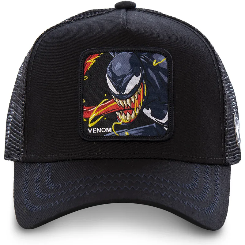 mutzen-gebogen-schwarz-snapback-venom-marvel-comics-von-capslab