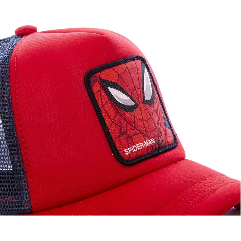 mutzen-gebogen-rot-snapback-spider-man-marvel-comics-von-capslab