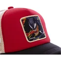 venom-ven4m-marvel-comics-capslab-rote-weisse-und-schwarze-trucker-kappe