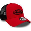 new-era-oval-script-a-frame-rote-und-schwarze-trucker-kappe