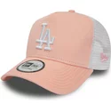 new-era-league-essential-a-frame-los-angeles-dodgers-mlb-trucker-cap-pink