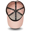 mutzen-gebogen-rosa-verstellbares-band-9forty-league-essential-der-los-angeles-dodgers-mlb-von-new-era