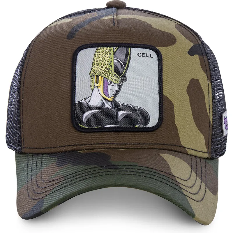 mutzen-gebogen-tarnung-snapback-zelle-dragon-ball-von-capslab mutzen-gebogen-tarnung-snapback-zelle-dragon-ball-von-capslab