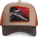 gorra-trucker-grau-und-orange-x-wing-starfighter-ltd5-star-wars-von-capslab