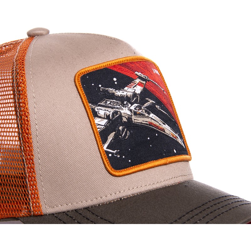 Capslab Xwing starfighter LTD5 Star Wars Trucker Cap grau und orange