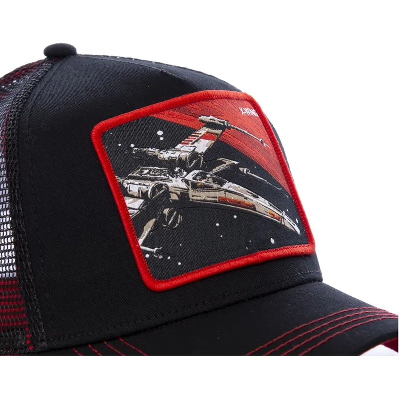 mutzen-gebogen-schwarz-snapback-x-wing-sternenjager-star-wars-von-capslab