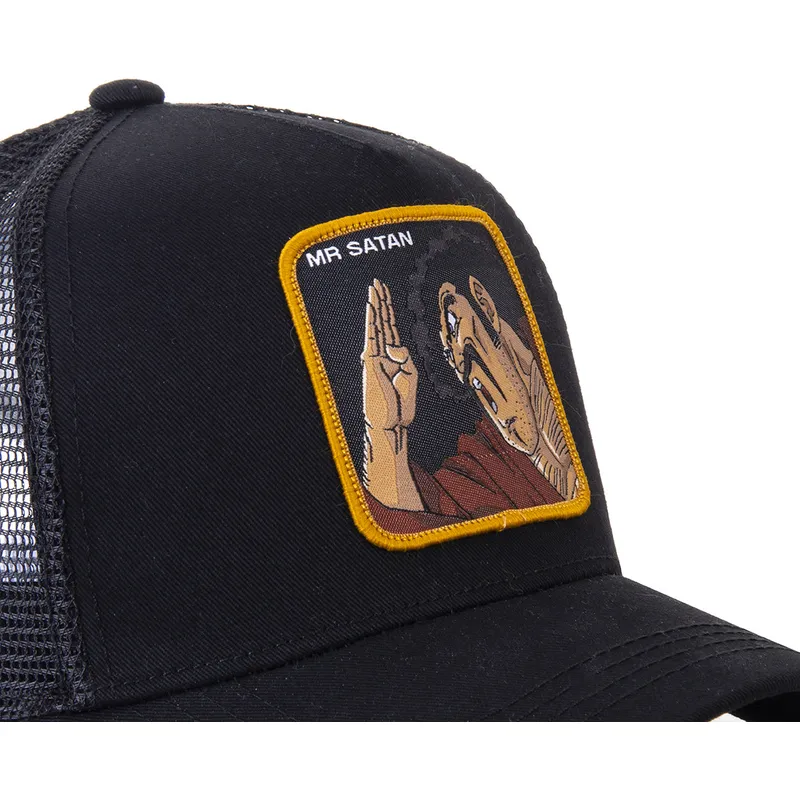 mutzen-gebogen-schwarz-snapback-mr-satan-dragon-ball-von-capslab mutzen-gebogen-schwarz-snapback-mr-satan-dragon-ball-von-capslab