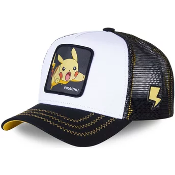 Capslab Pikachu PIK5 Pokémon Trucker Cap weiß und schwarz