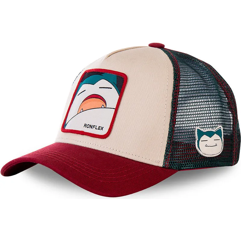 mutzen-gebogen-beige-snapback-snorlax-pokemon-von-capslab