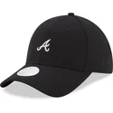 mutzen-gebogen-schwarz-verstellbares-band-9forty-melton-der-atlanta-braves-mlb-von-new-era