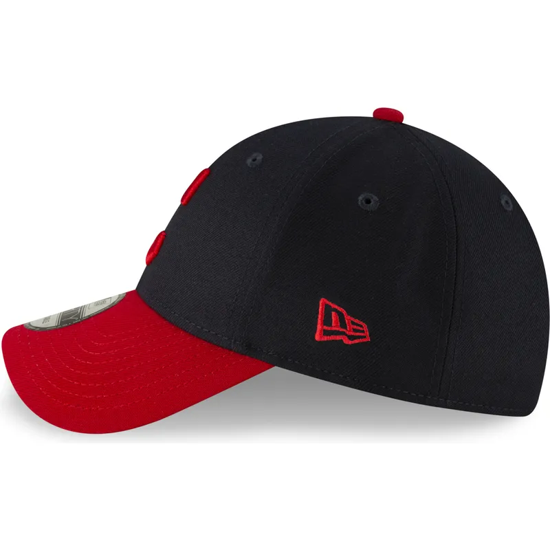 mutzen-gebogen-marineblau-verstellbares-band-9forty-the-league-der-cleveland-indians-mlb-von-new-era