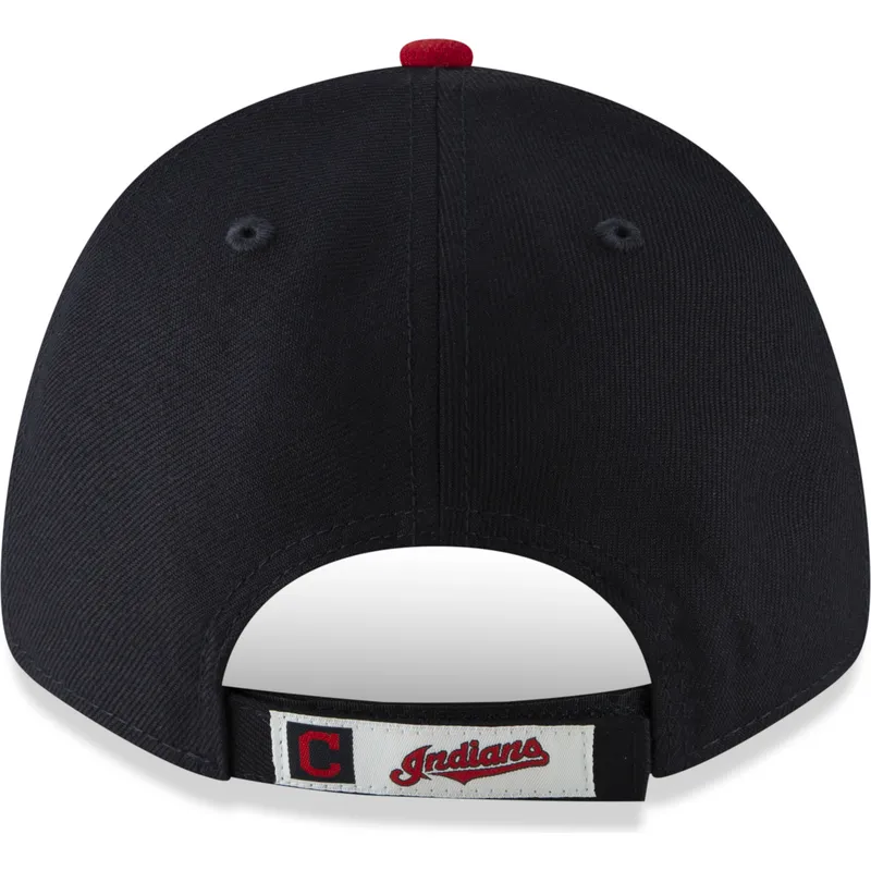 mutzen-gebogen-marineblau-verstellbares-band-9forty-the-league-der-cleveland-indians-mlb-von-new-era