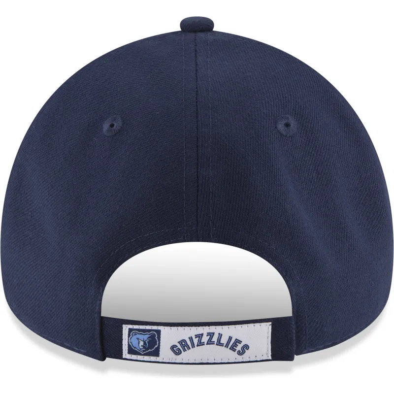 blaue-verstellbare-curved-cap-9forty-the-league-der-memphis-grizzlies-nba-von-new-era