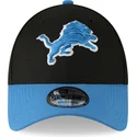 mutzen-gebogen-schwarz-verstellbares-band-9forty-the-league-der-detroit-lions-nfl-von-new-era