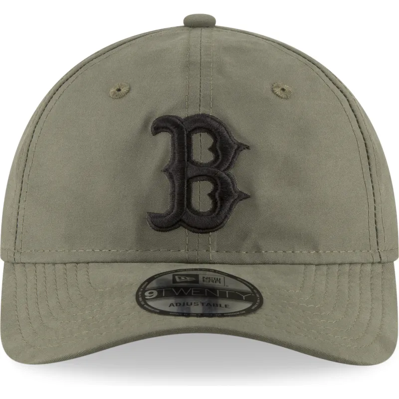 mutzen-gebogen-grun-verstellbares-band-9twenty-nylon-packable-der-boston-red-sox-mlb-von-new-era