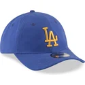 mutzen-gebogen-blau-verstellbares-band-dorado-9twenty-nylon-packable-der-los-angeles-dodgers-mlb-von-new-era