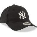 schwarze-verstellbare-9twenty-nylon-packable-kappe-mit-gebogenem-schirm-der-new-york-yankees-mlb-von-new-era