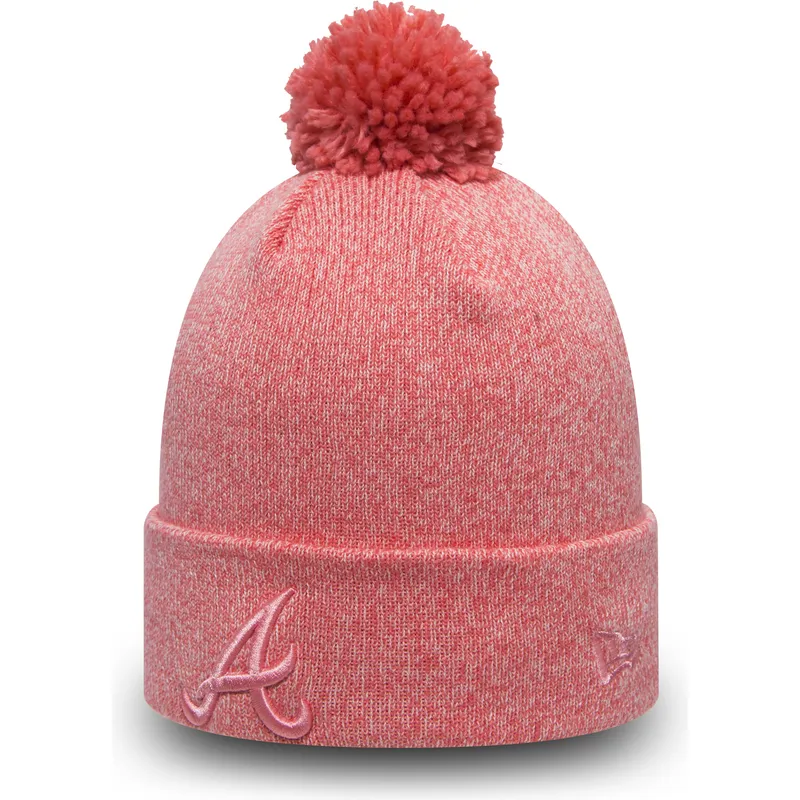 mutzen-pompon-rosa-cuff-knit-essential-bobble-der-atlanta-braves-mlb-von-new-era mutzen-pompon-rosa-cuff-knit-essential-bobble-der-atlanta-braves-mlb-von-new-era