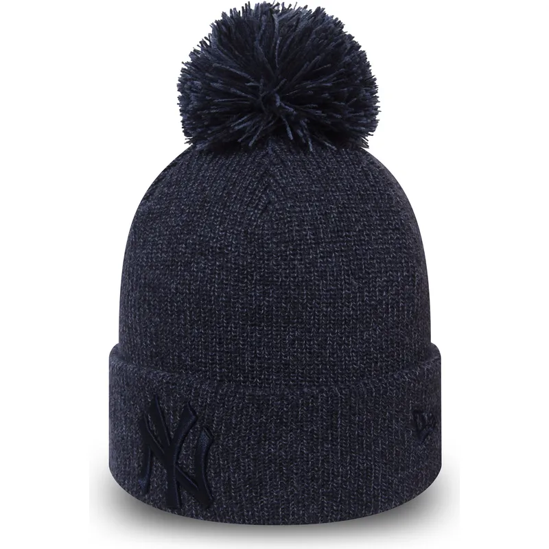 mutzen-pompon-blau-cuff-knit-marl-bobble-der-new-york-yankees-mlb-von-new-era