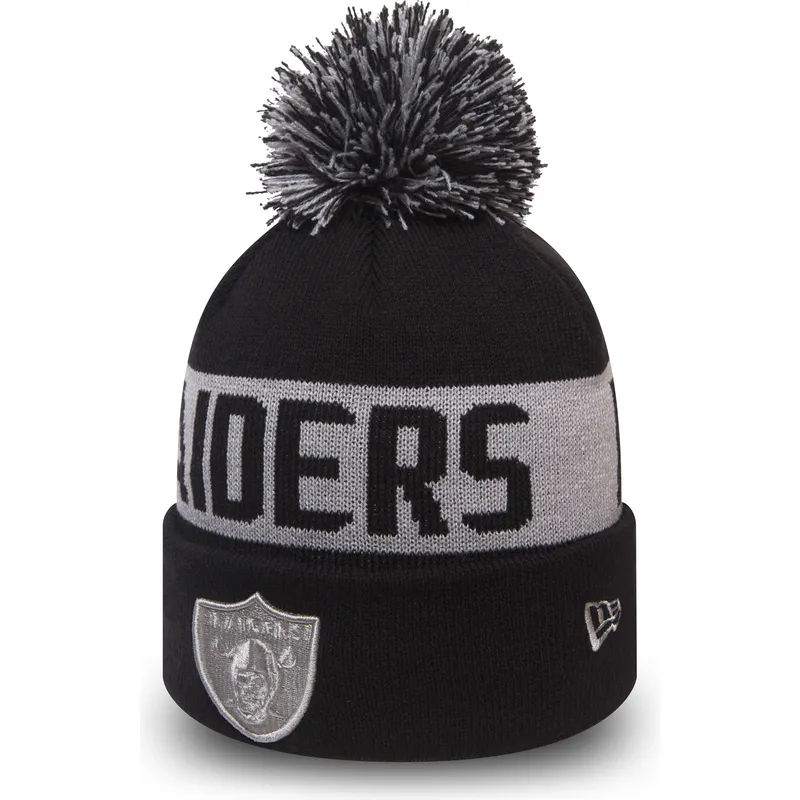 schwarze-mutze-mit-bommel-cuff-knit-team-tonal-der-las-vegas-raiders-nfl-von-new-era