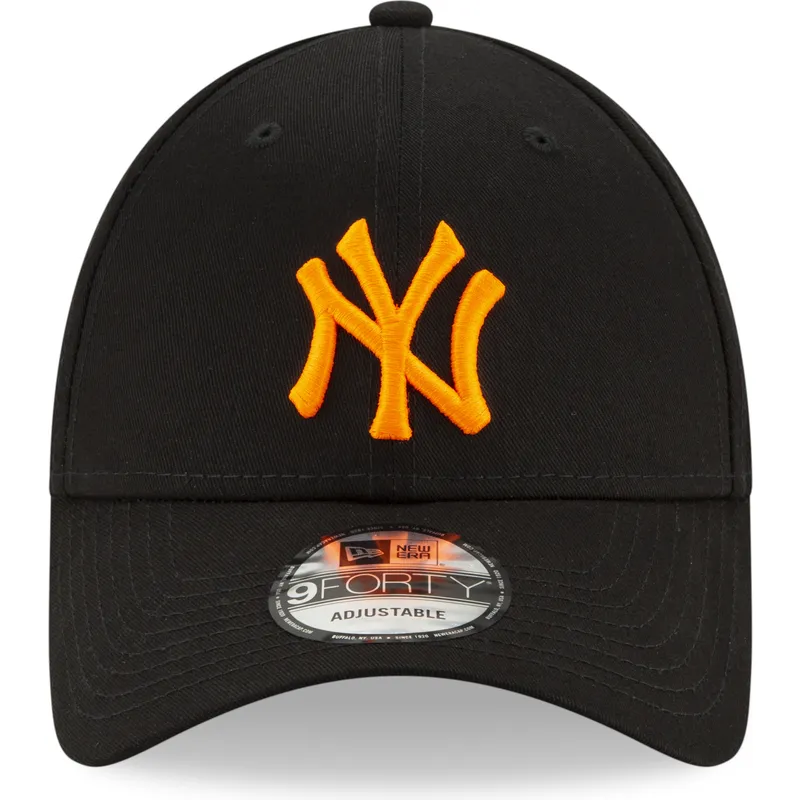 mutzen-gebogen-schwarz-verstellbares-band-9forty-league-essential-neon-der-new-york-yankees-mlb-von-new-era