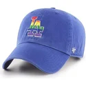 verstellbare-blaue-los-angeles-dodgers-mlb-clean-up-pride-kappe-mit-gebogenem-schirm-von-47-brand