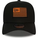 new-era-a-frame-flag-black-and-orange-trucker-hat
