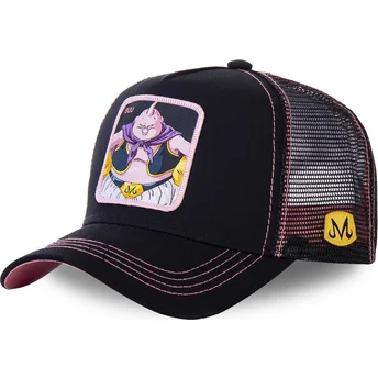 schwarze-und-rosa-trucker-kappe-buu-big3-dragon-ball-von-capslab