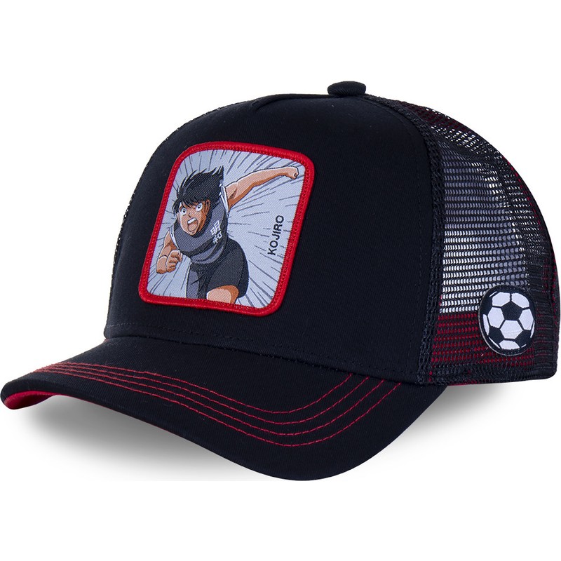 Capslab Kojiro Hyuga HYU2 Captain Tsubasa Black Trucker Hat Caphunters.de