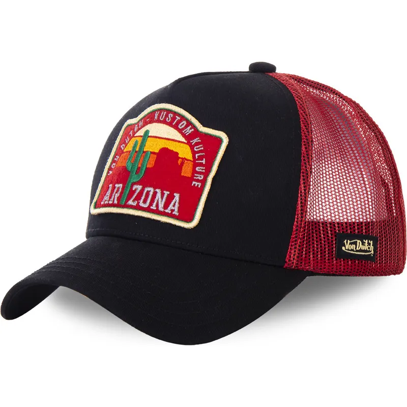 von-dutch-schwarze-und-rote-trucker-kappe-arizona-az2