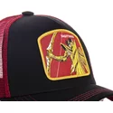capslab-sagittarius-sag-saint-seiya-knights-of-the-zodiac-black-and-red-trucker-hat