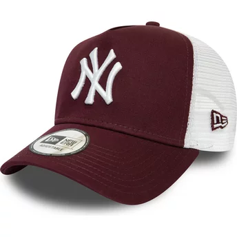 new-era-essential-a-frame-new-york-yankees-mlb-maroon-and-white-trucker-hat