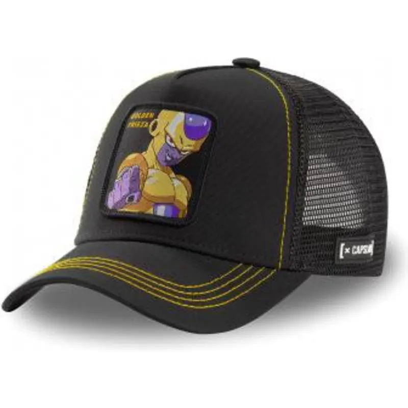 capslab-dragon-ball-fri3-golden-frieza-schwarze-trucker-kappe