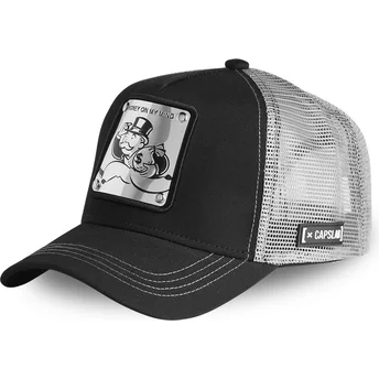 capslab-rich-uncle-pennybags-maille-monopoly-black-and-silver-trucker-hat