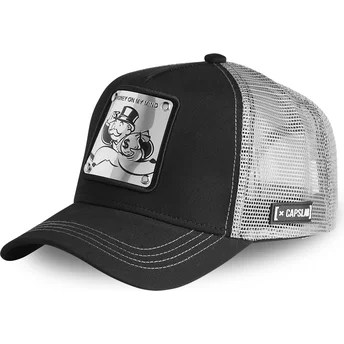 schwarze-und-silberne-trucker-kappe-rich-uncle-pennybags-maille-monopoly-von-capslab