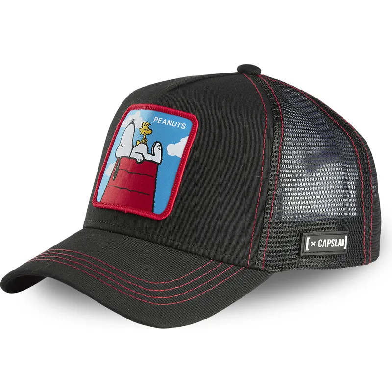 mutzen-gebogen-schwarz-snapback-snoopy-und-emilio-erdnusse-von-capslab