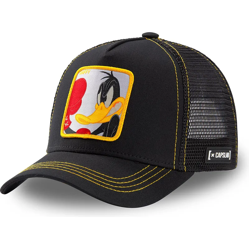 mutzen-gebogen-schwarz-snapback-duffy-duck-looney-tunes-von-capslab