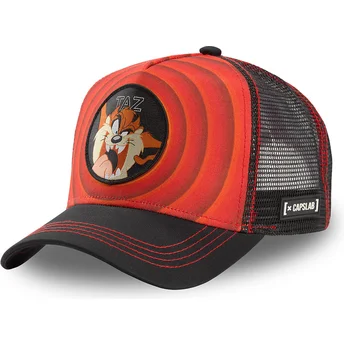 mutzen-gebogen-rot-snapback-diablo-tasmanischer-teufel-looney-tunes-von-capslab