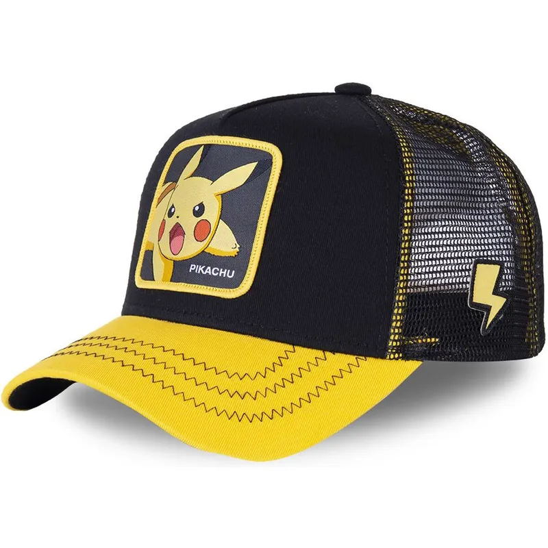 schwarze-und-gelbe-trucker-kappe-fur-jungen-pikachu-kidpik6-pokemon-von-capslab