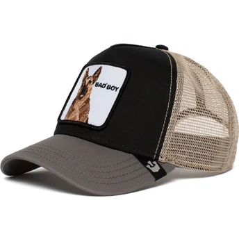 schwarze-und-graue-trucker-kappe-deutscher-schaferhund-bouncer-von-goorin-bros