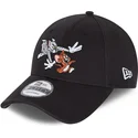 schwarze-verstellbare-9forty-kappe-tom-und-jerry-looney-tunes-von-new-era