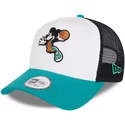 new-era-character-sports-a-frame-mickey-mouse-basketball-disney-white-black-and-blue-trucker-hat
