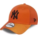 new-era-curved-brim-9forty-hypertone-new-york-yankees-mlb-orange-adjustable-cap
