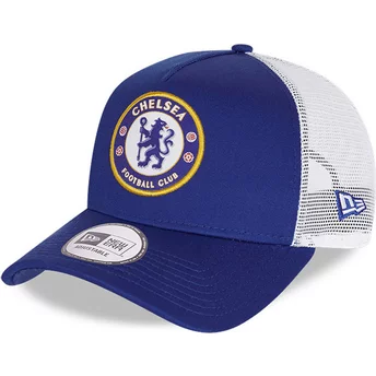 New Era Cotton A Frame Chelsea Football Club Blue Trucker Hat