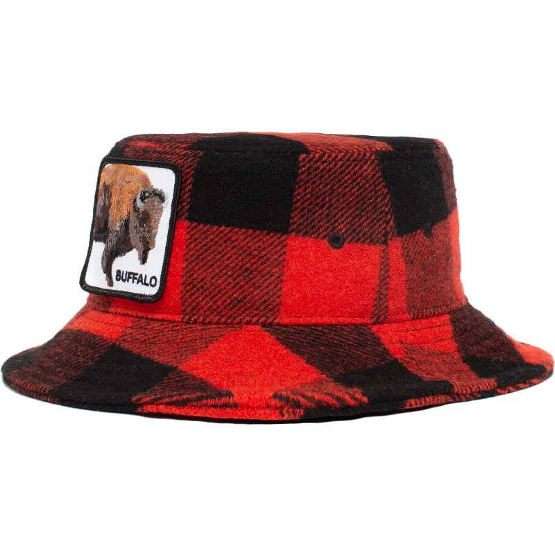 eimer-gebogen-rot-snapback-der-bucket-rojo-y-negro-bufalo-buffalo-i-m-a-little-hoarse-the-farm-the-farm-von-goorin-bros