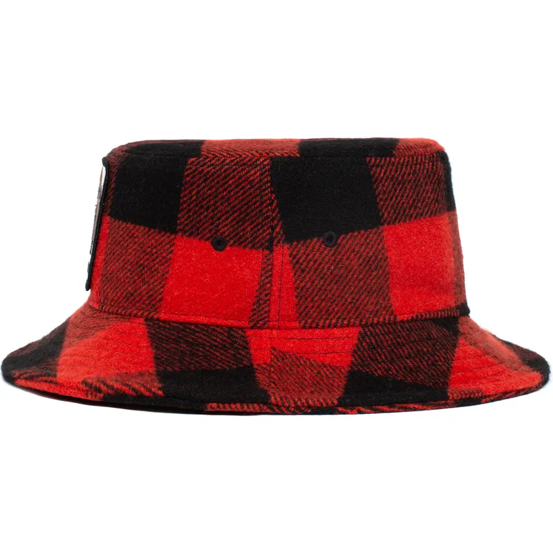 eimer-gebogen-rot-snapback-der-bucket-rojo-y-negro-bufalo-buffalo-i-m-a-little-hoarse-the-farm-the-farm-von-goorin-bros