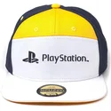 verstellbare-weisse-gelbe-und-marineblaue-flat-cap-playstation-sony-von-difuzed